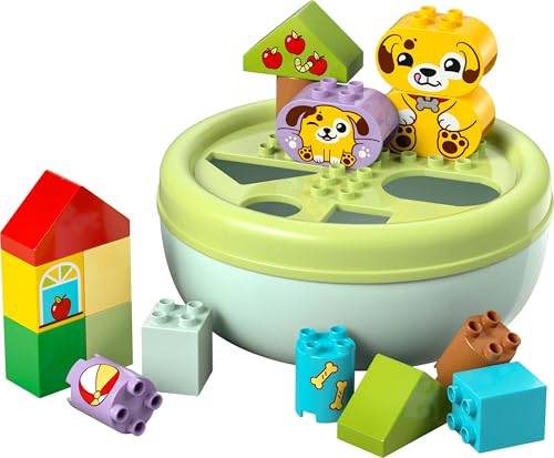 LEGO DUPLO Shape Sorter: Puppy House - Educational Toy for Toddlers - Montessori Toy with Animal Figures - Develop Fine Motor Skills with Dog Figures - Teach Colors for Children aged 18 months and up - 10441