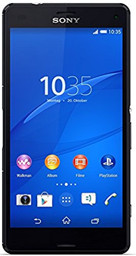 Sony Xperia Z3 Compact LTE Smartphone (4.6-inch HD TRILUMINOS Display, 2.5GHz, 2GB RAM, 20.7MP Camera, Android 4.3) in black with T-Mobile branding.