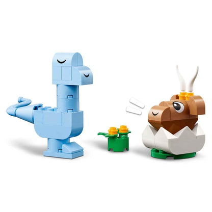 LEGO Classic Creative Dinosaurs, building set with models and animal figures made of bricks, imaginative play experience, gift for boys and girls aged 5 and up, includes T.Rex and Triceratops 11041