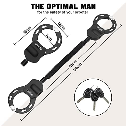 IMAYCC E Scooter lock, handcuff lock, bicycle accessory, lock for e scooter, includes a portable hanging bag.