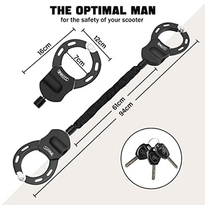 IMAYCC E Scooter lock, handcuff lock, bicycle accessory, lock for e scooter, includes a portable hanging bag.