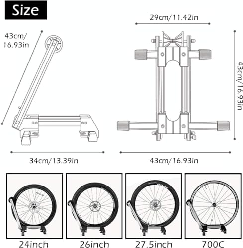 ROCKBROS Bicycle Stand Rear Wheel Display Stand Bike Holder Foldable Aluminum