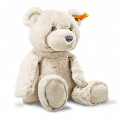 Steiff Bearzy Teddy bear beige 28 cm, cuddly toy teddy, plush bear for cuddling and playing for babies & children, Soft Cuddly Friends, plush toy for delicate baby skin, machine washable