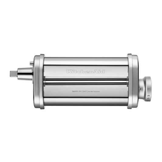 KitchenAid 5KSMPSA Pasta Roller Stainless Steel, compatible only with KitchenAid Stand Mixers.
