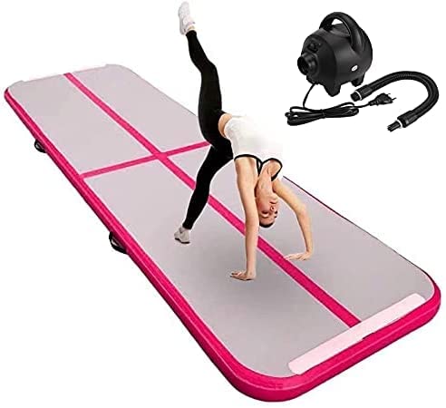 FBSPORT Airtrack Mat, 10cm Thickened 6M Tumbling Mat, Gymnastics Mat with Air Pump, Training Mat with Carry Bag, Exercise Mat for Home, Outdoor, Yoga