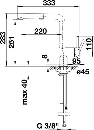 BLANCO LINUS-S Vario | Kitchen tap in chrome | High pressure | With pull-out hose | Switch from clear stream to spray stream | Backflow preventer | Ensured water quality & water-saving