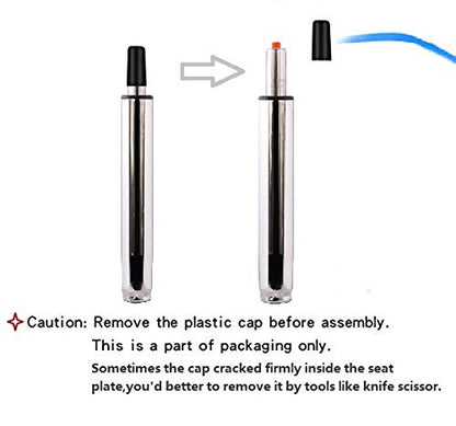 Kaleurrier gas lift, pneumatic chair parts, for chair or stool, lifting mechanism, durable steel housing, Chromcraft, universal size, height extension: 20 cm long.
