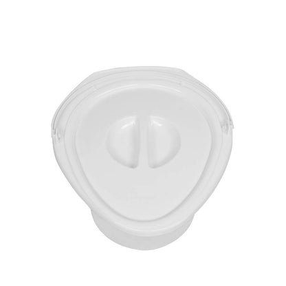 LEADZM Camping Toilet Portable Travel Toilet with Seat, Lid, and Toilet Paper Holder (White)