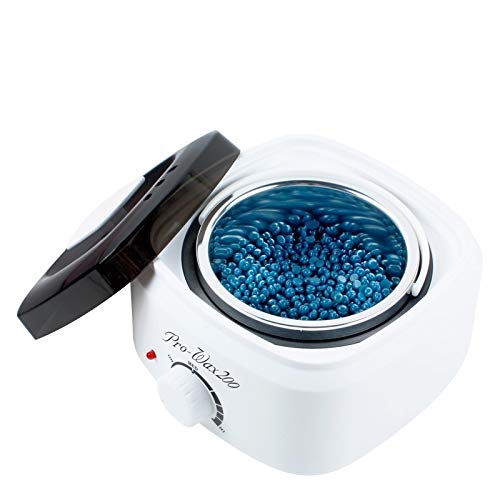 Apore wax warmer hair removal, waxing machine set wax warmer heater waxing kit wax heater, wax hair removal set (White+100g wax beans+10 pieces wooden spatulas)