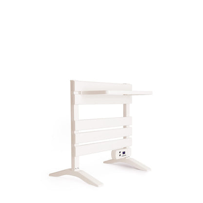 CREATE / WARM Towel Mini 150W / Electric Bathroom Heater White with Stand Feet and Shelf / 22.9x16.1x22 inches / Quiet, low consumption, LCD display, 150W