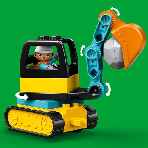 LEGO 10969 DUPLO Town Fire Truck Toy, educational toy for toddlers aged 2+ & 10931 DUPLO Excavator and Truck Toy with construction vehicles