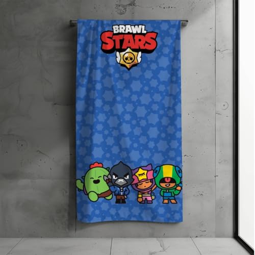 MTOnline retailer Bath towel, kids, 70x140cm, 100% cotton, soft, absorbent towel, beach towel for boys and girls (Brawl_Stars)