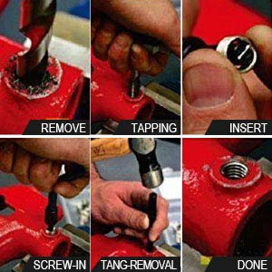 Orion Motor Tech 131-piece Thread Repair Kit Helicoil Set Thread Repair Tools Drill Sleeves M5 M6 M8 M10 M12 Inserts Sleeves.