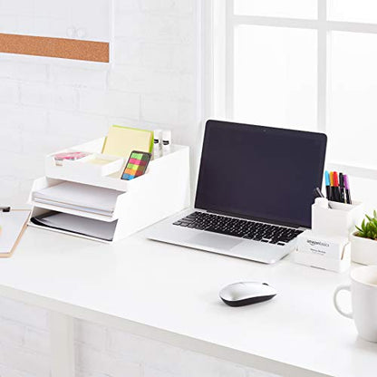 Amazon Basics Plastic Organizer, Small Shelf, White