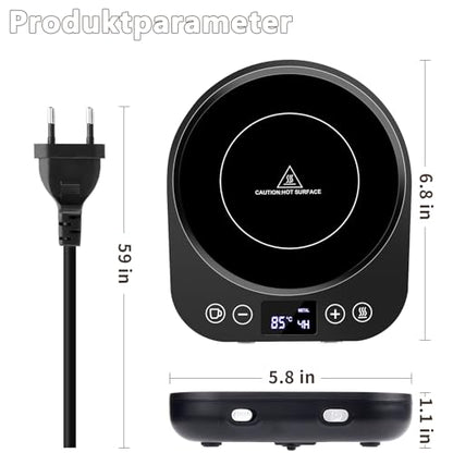 Coffee warmer, Upgraded mug warmer, Electric beverage warmer, Coffee cup warmer with 9 temperature settings, Automatic on/off candle warmer with gravity detection, Scheduled shutdown.