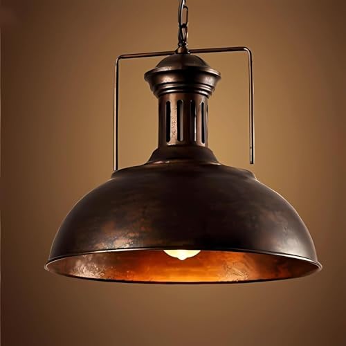 FRIDEKO HOME Pendant Light Dining Table Vintage, Ceiling Light Rustic Industrial Hanging Lamp Ø40cm Wide Living Room Retro Ceiling Light Black Bedroom Lamp Dining Table Lamp Kitchen Lamp Rustic Style