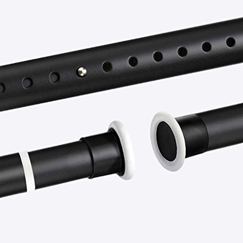 REHON 70-400cm No Drilling Required Extra Long Curtain Rod for Large Windows, Shower Rooms, Closets Black 2.6-3.1M