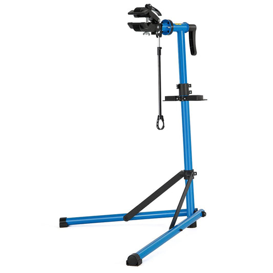CXWXC Bike Repair Stand, Heavy Duty Bicycle Assembly Stand with Welded Head Clamp, 360° Rotatable, Quick Release Mechanisms (Blue)