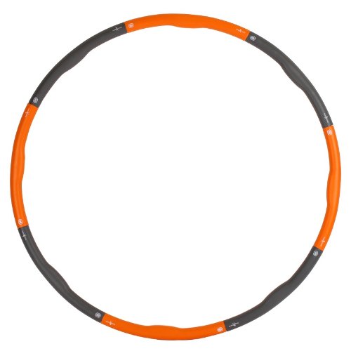 HOOPOMANIA Weight Hoop [1.5 kg] Fitness hoop for adults in orange, beginner hoop.