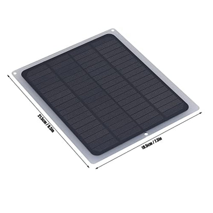 Banapoy Solar Panel Fan Kit, 6W solar fan made of monocrystalline silicon with protective net for camping, shed, greenhouse, home, outdoor, waterproof, portable, solar-powered fan