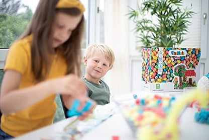 Playmais BASIC XL craft set for children aged 3 and up | Over 2000 pieces for crafting | Natural toy | Promotes creativity & motor skills | Gift for girls & boys | MADE IN GERMANY