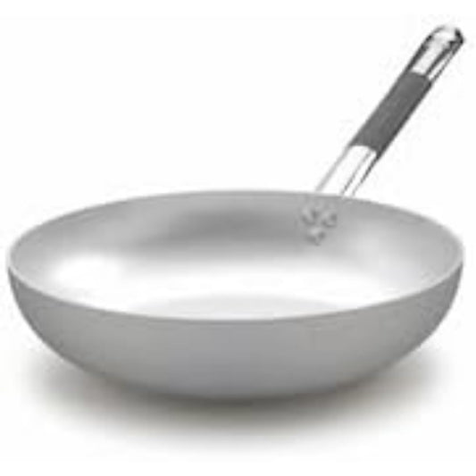 Pentole Agnelli ALMC111BPIC32 Aluminum pots with high slanted frying pan, induction base with 1 cooling handle, 32 cm