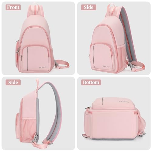 BAIGIO Multifunctional Camera Backpack DSLR Camera Bag Photo Backpack Chest Bag Water Resistant Camera Bag Camera Case for Sony Canon Lens SLR Camera.