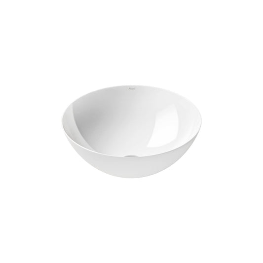 Alape washbasin made of glazed steel in alpine white surface, round, Ø 36cm, height 13 cm, white sink, without faucet hole, without overflow, bowl basin SB.K360.GS.