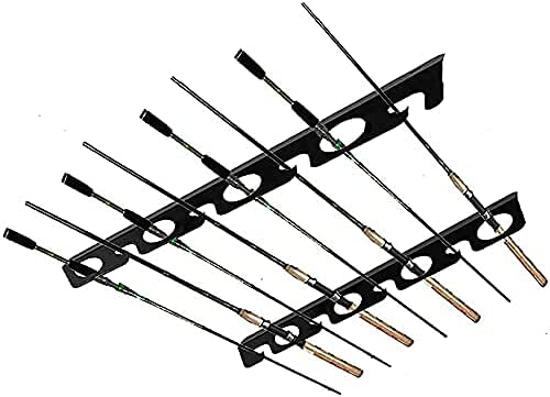 VANROUG acrylic fishing rod holder, wall mount, rod storage organizer for garage, boat, basement, cabin, store, holds 8 rods (2 sets) (2 pieces)