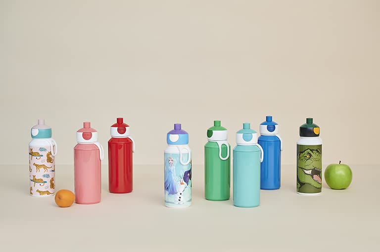 Mepal Little Dutch Pop-up Campus water bottle - Personalized kids' bottle with name - Leak-proof for school - BPA-free & dishwasher safe - 400 ml - Flowers & Butterflies