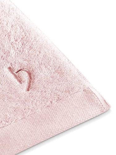 herzbach home luxury towel set made from 100% cotton. Includes 4 hand towels (50x100 cm) and 2 bath towels (70x140 cm) in pink. Premium quality.