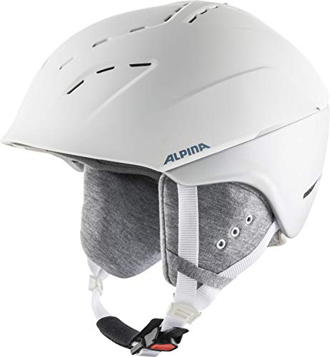 Alpina Spice - Safe, Customizable & High-Quality Ski Helmet for Adults, White-SkyBlue matte, 52-56 cm