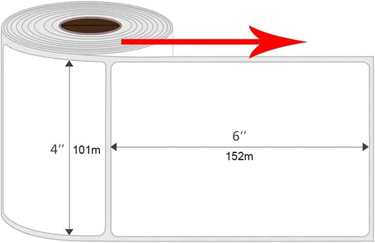 4 Rolls of 4" x 6" (100mm x 150mm) Direct Thermal Shipping Labels Adhesive Labels for Mailing Addresses Shipping Labels (250 Sheets/Rolls)