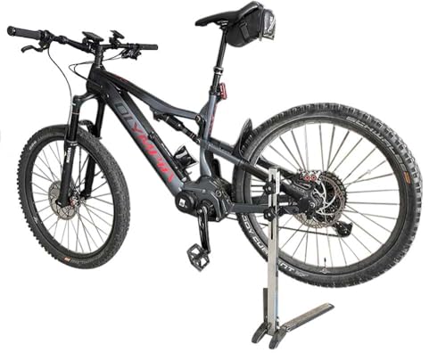 Gioma Bikestand Unisex-Adult Stilo Gc 215-00 Bicycle rear fork parking stand, rear fork stand, chromed, hammered grey paint finish, mm 380 x 360 x h 630