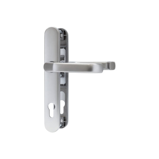 ABUS door handle SRG92N F1 - lever handle set for entrance doors - with both-sided door handle - for doors with narrow frames - aluminum
