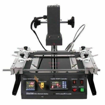 LENJKYYO Infrared Rework Station, Soldering Station, BGA Desoldering Station 800W, Workbench Welder IR6500 SMD SMT Soldering Machine Soldering Repairs 8 Segments for Increasing Temperatures (EU-Plug)