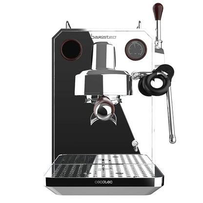 Cecotec Espresso Coffee Machine Barista Baristeo Intima, professional Barista Espresso Machine, pre-brew system, 15 bar pump, easy filling, 1.7L water tank, and cup warmer.