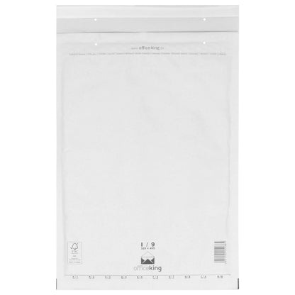 50 air bubble mailers, bubble envelopes I9, Inner dimensions: 300 x 445 mm, White shipping packaging cushioned envelopes self-adhesive suitable for DIN A3