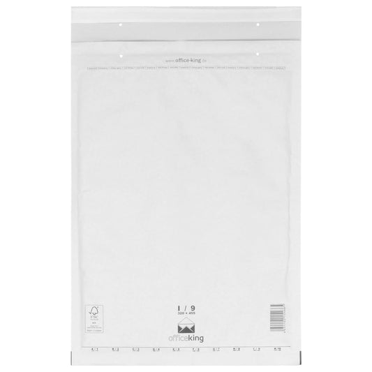 50 air bubble mailers, bubble envelopes I9, Inner dimensions: 300 x 445 mm, White shipping packaging cushioned envelopes self-adhesive suitable for DIN A3