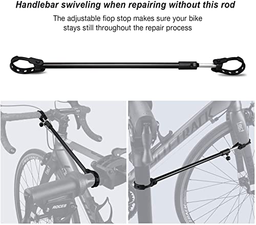 CXWXC Bike Repair Stand, height adjustable and made of aluminum alloy for easy assembly and repair of bikes (Rifle Black).