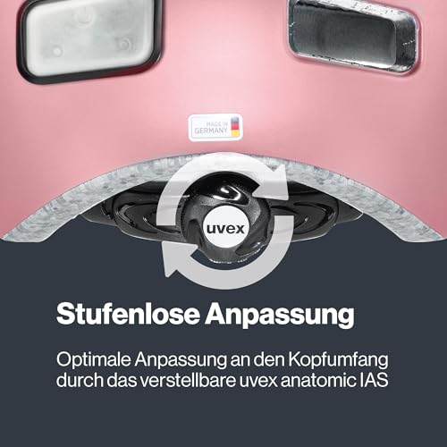 uvex City 4 - Lightweight city helmet for men and women - adjustable size - with LED light - rose matte - 55-58 cm