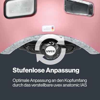 uvex City 4 - Lightweight city helmet for men and women - adjustable size - with LED light - rose matte - 55-58 cm