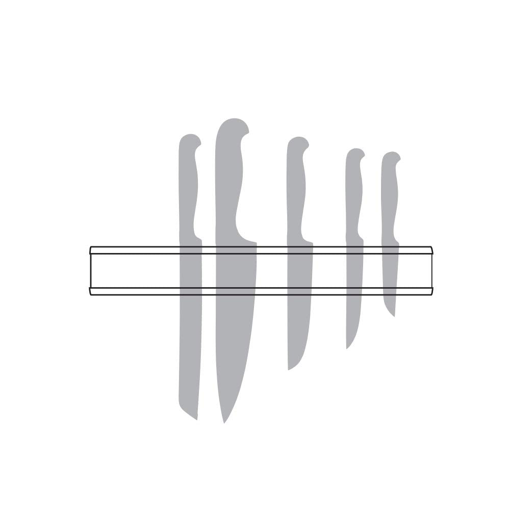 WMF magnetic strip 35 x 5.5 cm, Cromargan stainless steel, gift box including mounting material