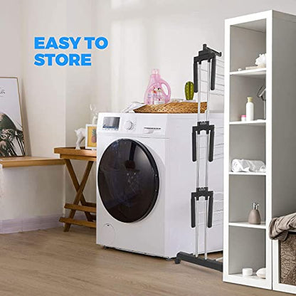 johgee laundry rack tower, folding clothes dryer with 6 collapsible wings on 3 levels, space-saving tower laundry rack for large families