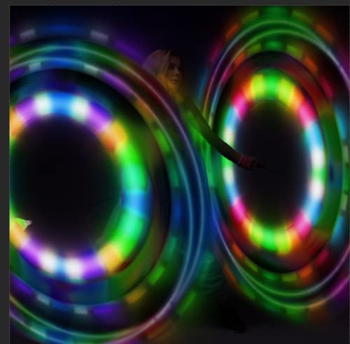 LED poi ball set for kids & adults - rechargeable fiber optic glow poi balls for professionals | LED pois for kids juggling | juggling set & light painting accessories | fire poi balls & glow balls