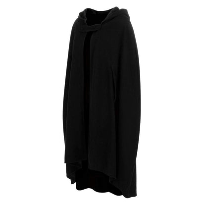 Cape Women Autumn Winter Maxi Loose Coat Poncho Cape Knit Coat Long Cardigan Trenchcoat Outwear Cardigan Medieval Vampire Witch Gothic Cosplay Halloween Costume Robe with Hood.