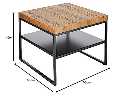M2 Collection Vista 1 coffee table/side table MDF decor oak brown 50x50cm, height 40cm