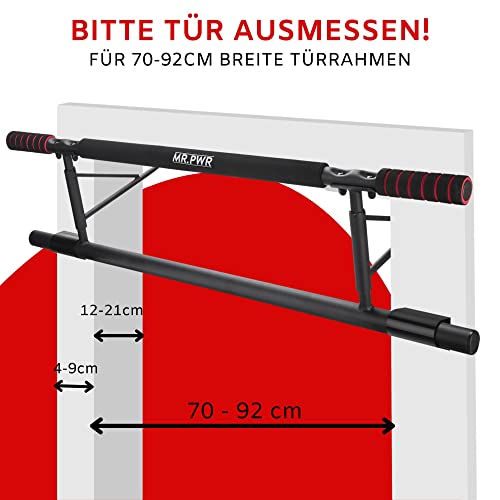3 in 1 Pull-up Bar: Doorframe & Dip Bar & Push-up Handles +20 cm height for full pull-ups, power station & Pull Up Bar, horizontal bar, doorframe pull-up bar without screws