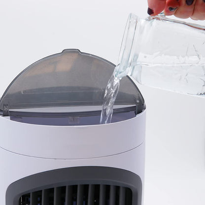 LIVINGTON SmartChill black - Limited Edition - Air cooler with water cooling - Portable air conditioner with 3 levels - powerful mini air cooler with 12h cooling tank volume