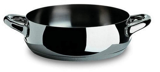 Alessi "MAMI" flat casserole with two stainless steel handles